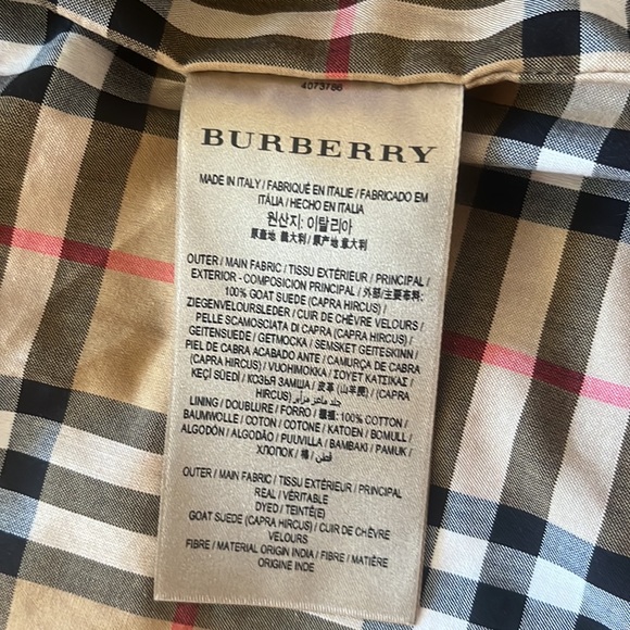 Burberry Suede Jacket. Size 6 US. New! - Picture 9 of 9